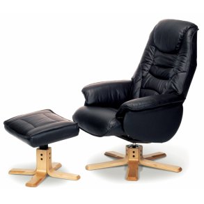 Drejestol sort l�der model 1017