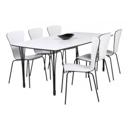 Skalstol laminat hvid/sort model 1887