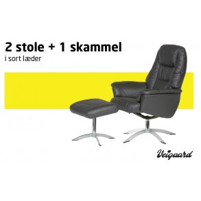 Veigaard l�nestol S�TPRIS 2 stole+1 skammel