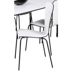 Skalstol laminat hvid/sort model 1887