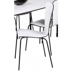 Skalstol laminat hvid/sort model 1887