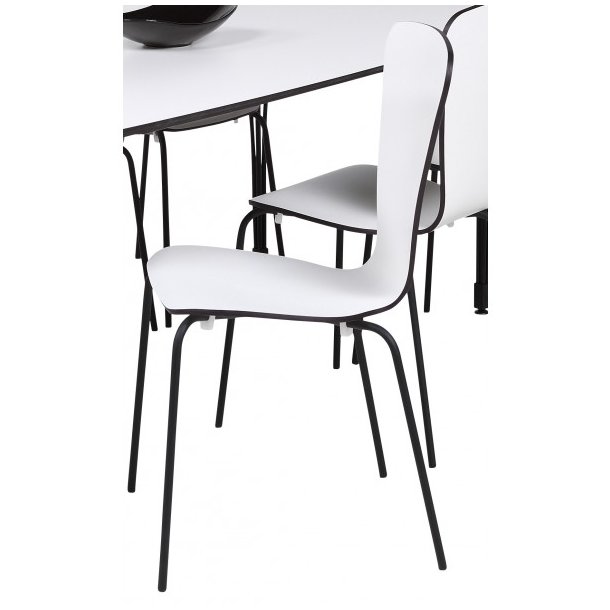 Skalstol laminat hvid/sort model 1887